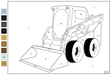 realistic skid steer coloring pages